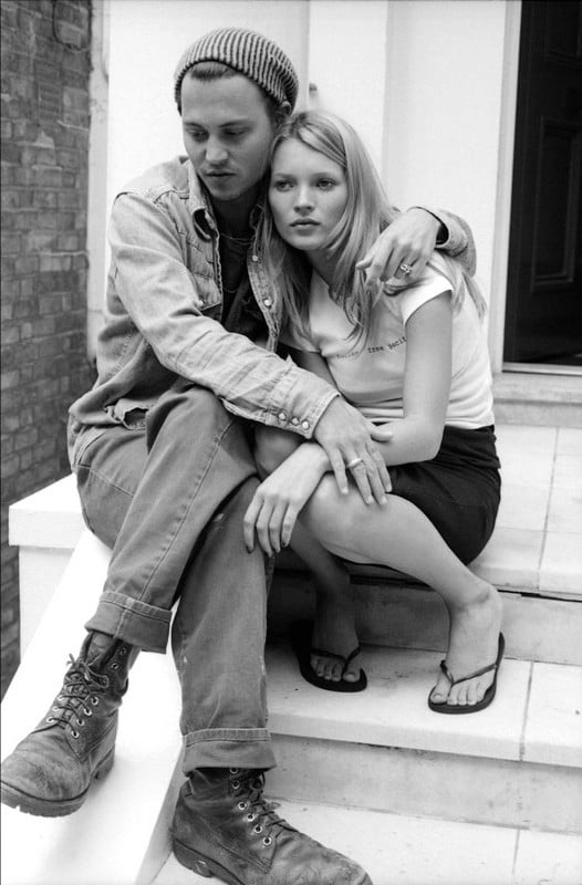 Johnny Depp y Kate Moss