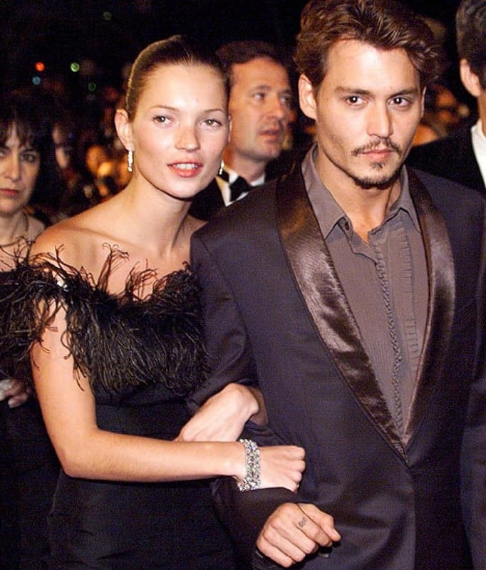 Johnny Depp y Kate Moss