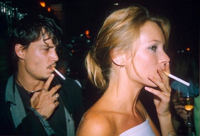 Johnny Depp y Kate Moss