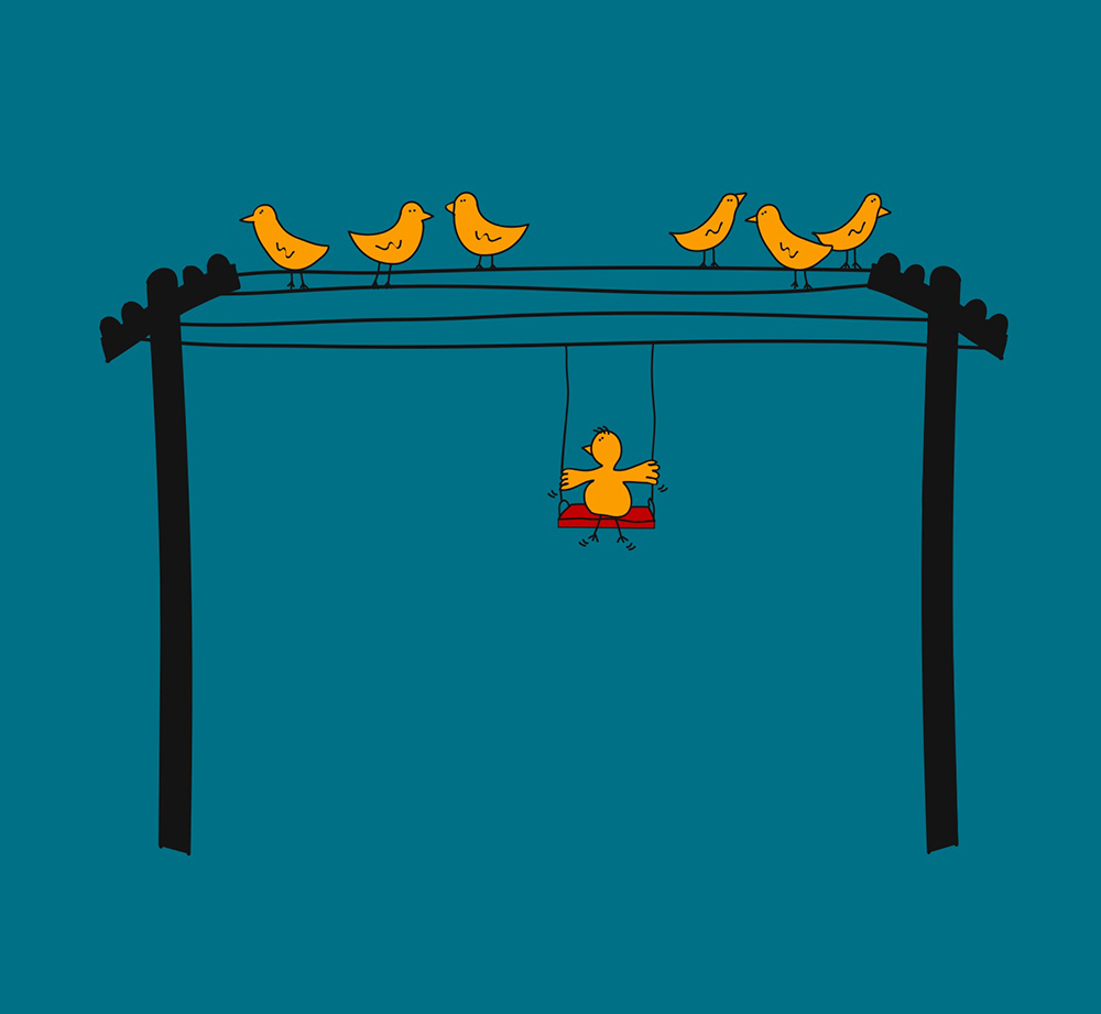 pajaros y poste