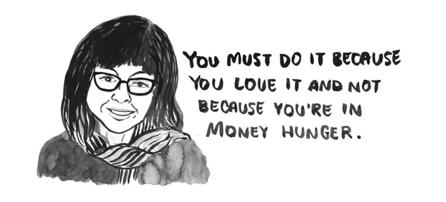 Emmie Tsumura, ilustraciones de la serie For Exposure, donde reivindica el trabajo remunerado de un ilustrador