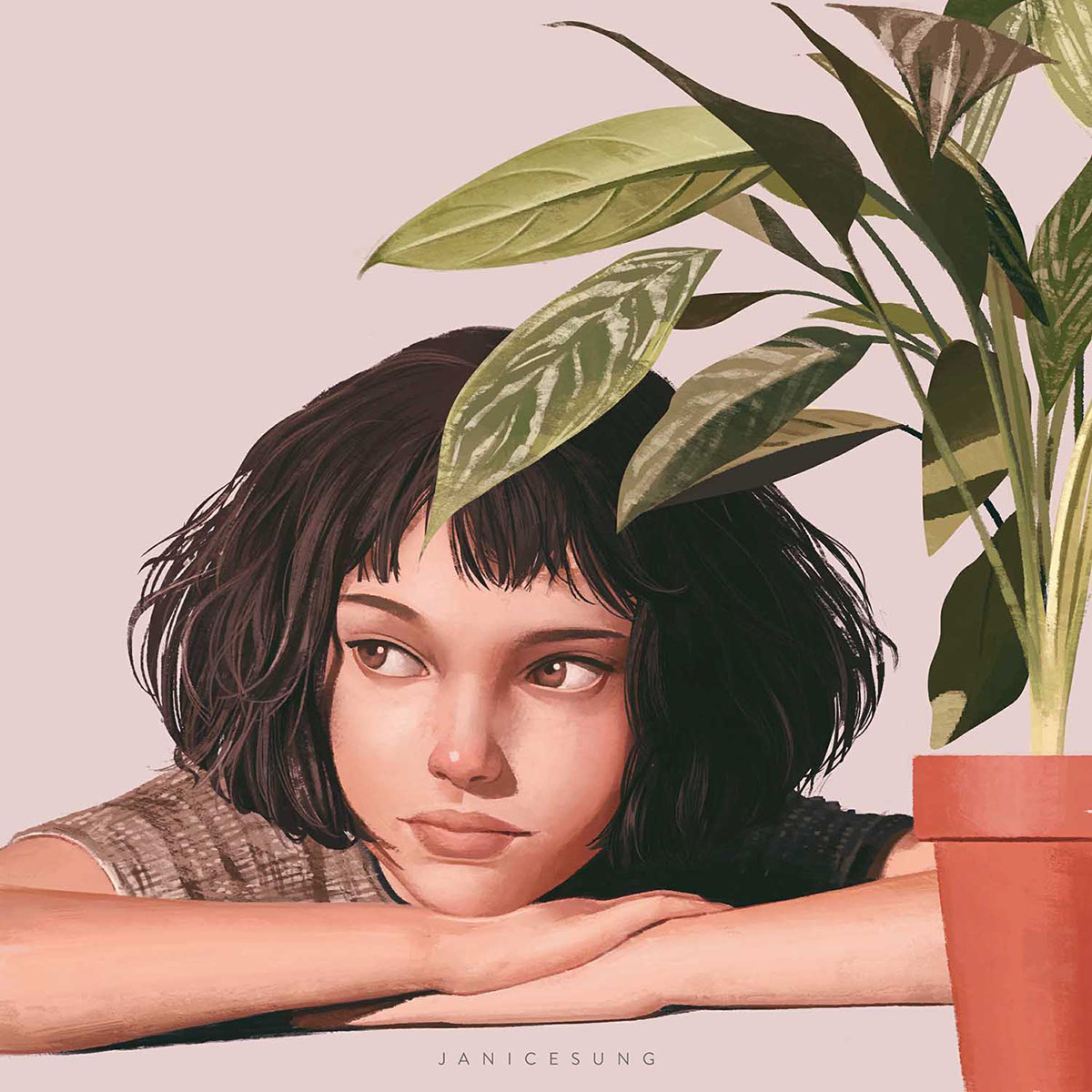Retratos femeninos ilustrados por Janice Sung