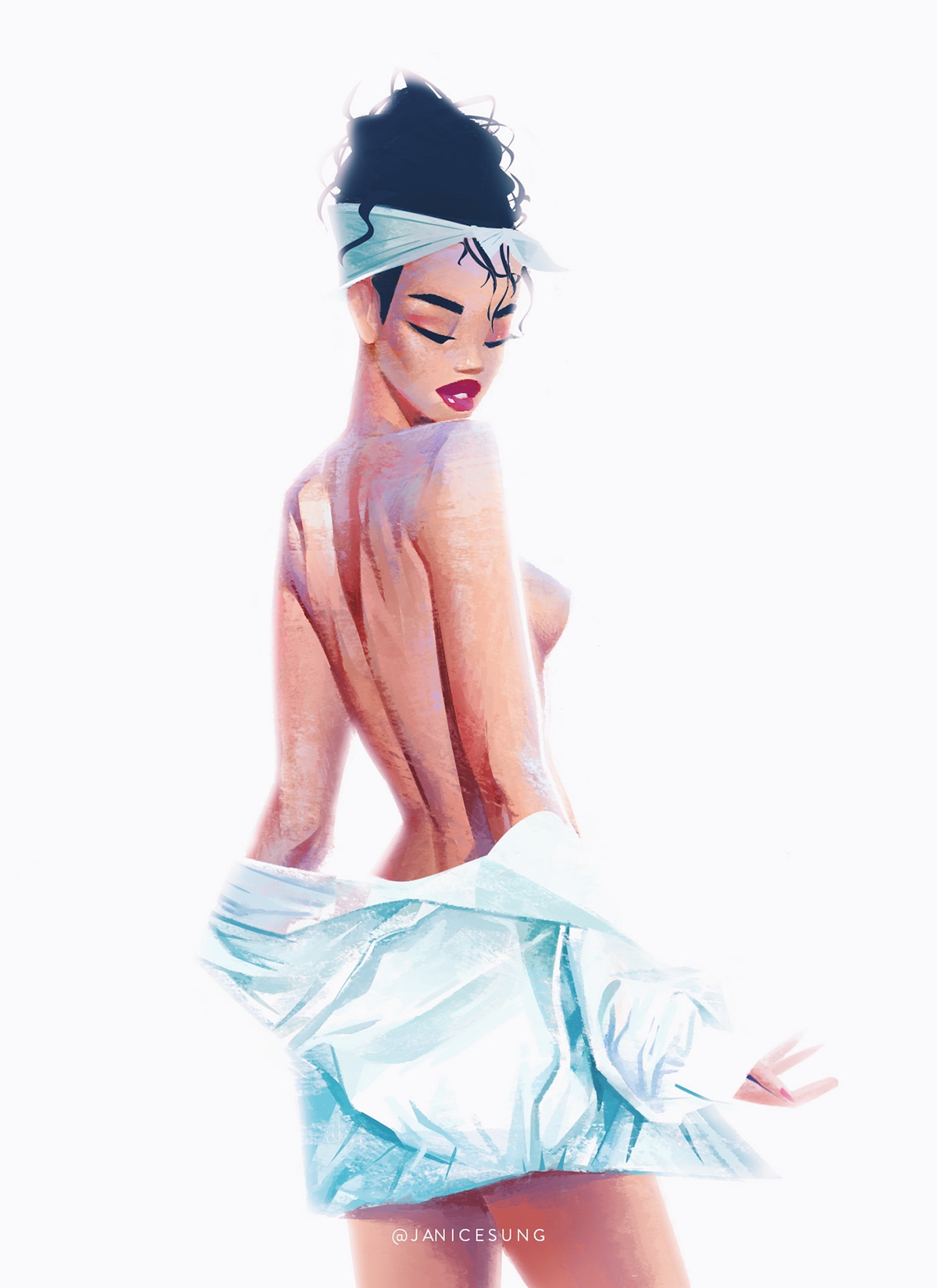 Retratos femeninos ilustrados por Janice Sung