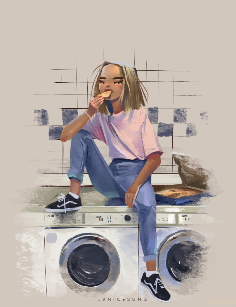 Retratos femeninos ilustrados por Janice Sung
