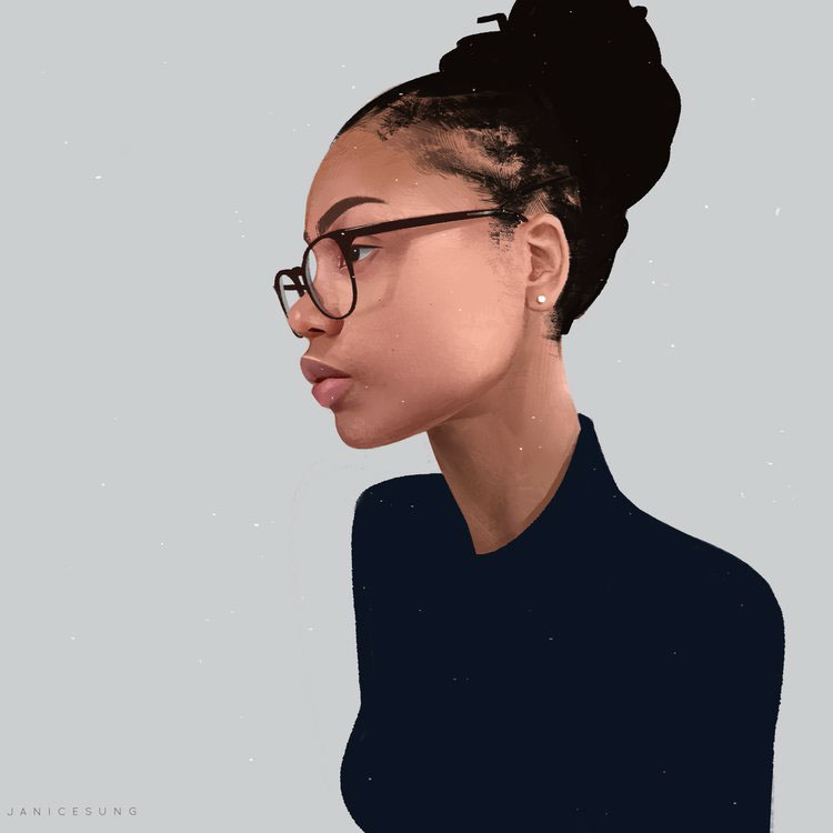 Retratos femeninos ilustrados por Janice Sung