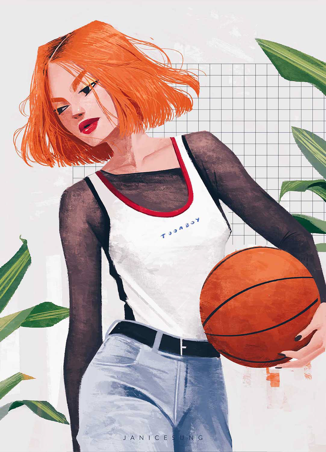 Retratos femeninos ilustrados por Janice Sung
