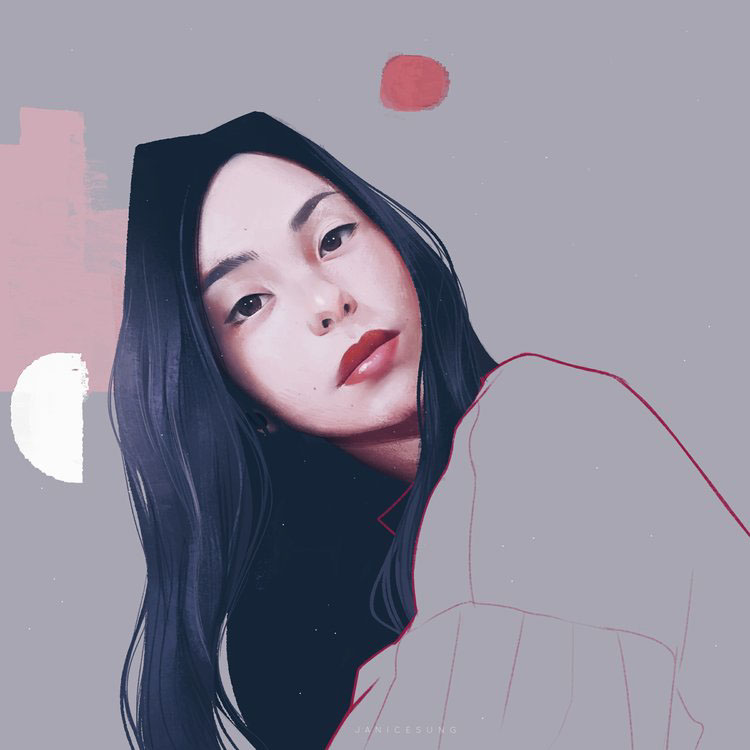 Retratos femeninos ilustrados por Janice Sung