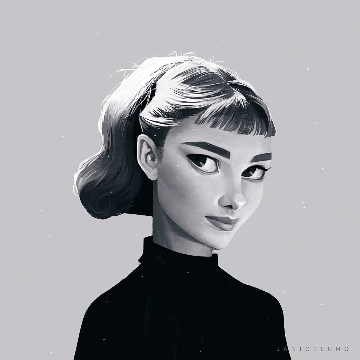 Retratos femeninos ilustrados por Janice Sung