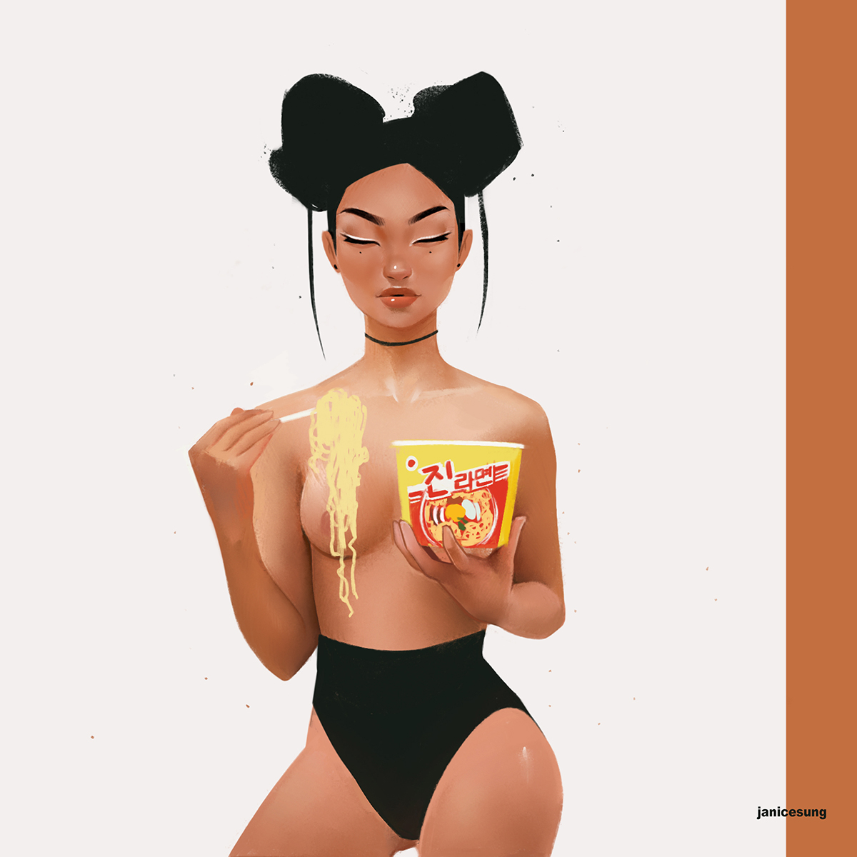 Retratos femeninos ilustrados por Janice Sung