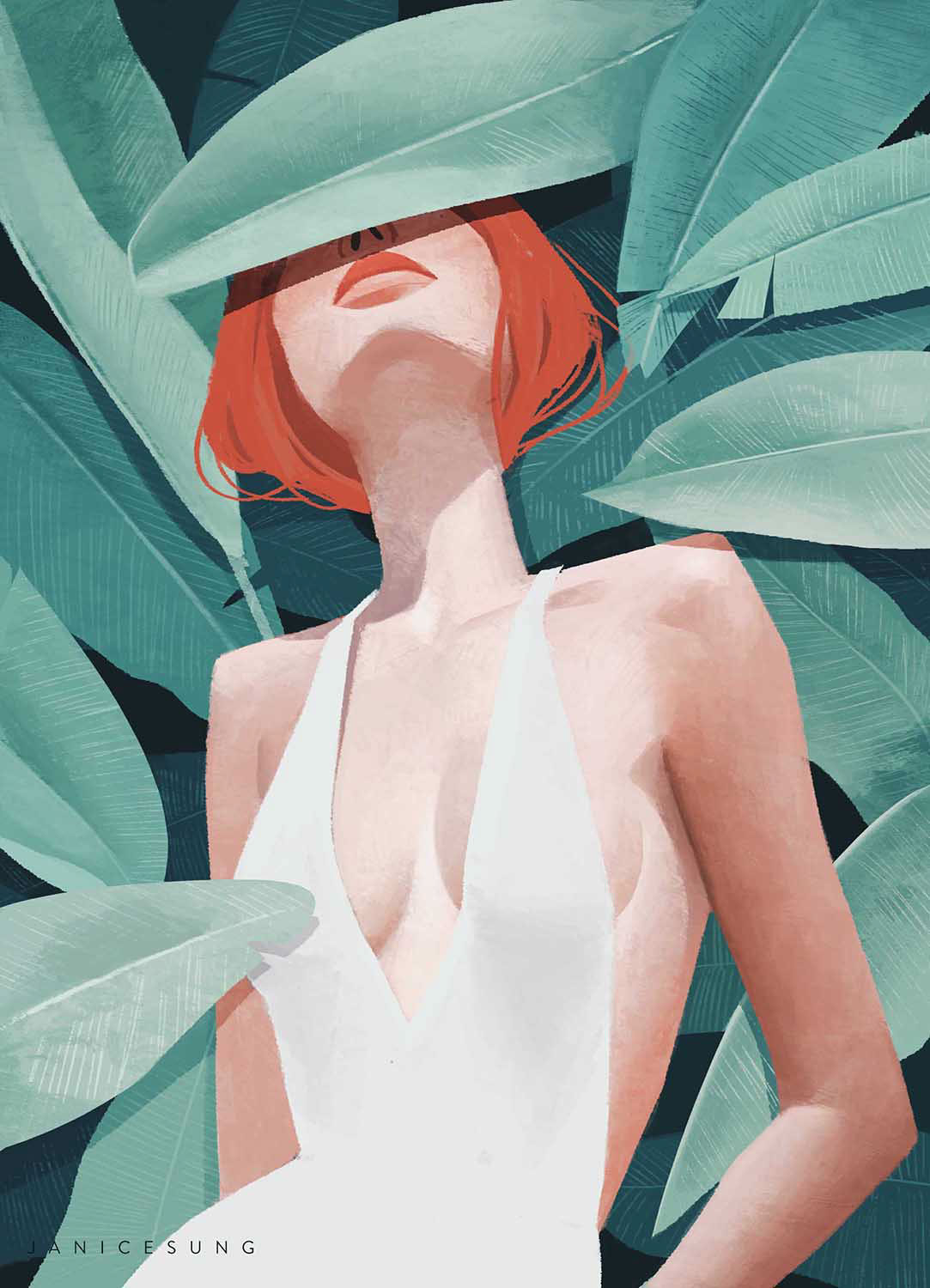 Retratos femeninos ilustrados por Janice Sung