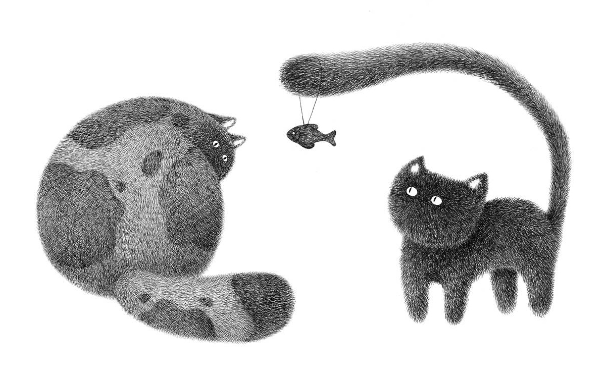 Kamwei Fong gatos ilustraciones 7
