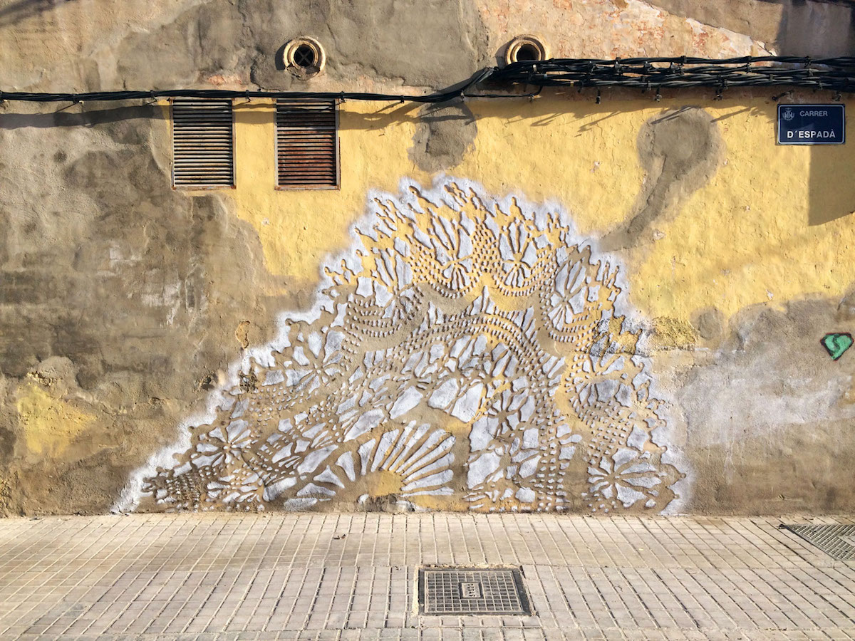 NeSpoon arte urbano mural 7