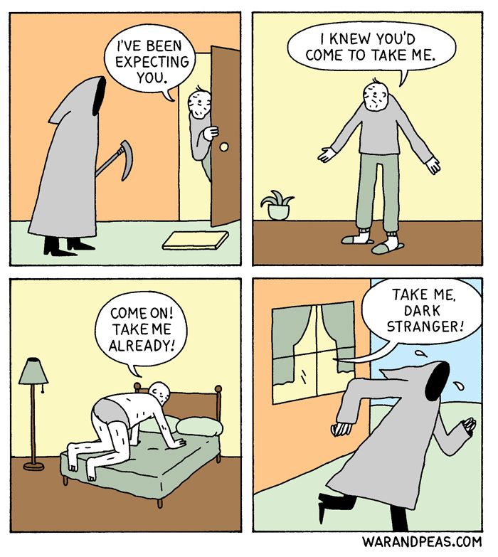 War and Peas humor grafico negro 7