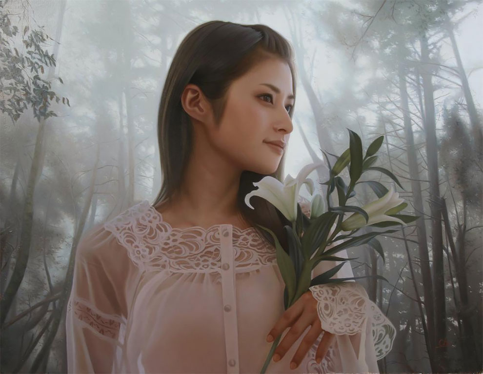 Yasutomo Oka pintura hiperrealista