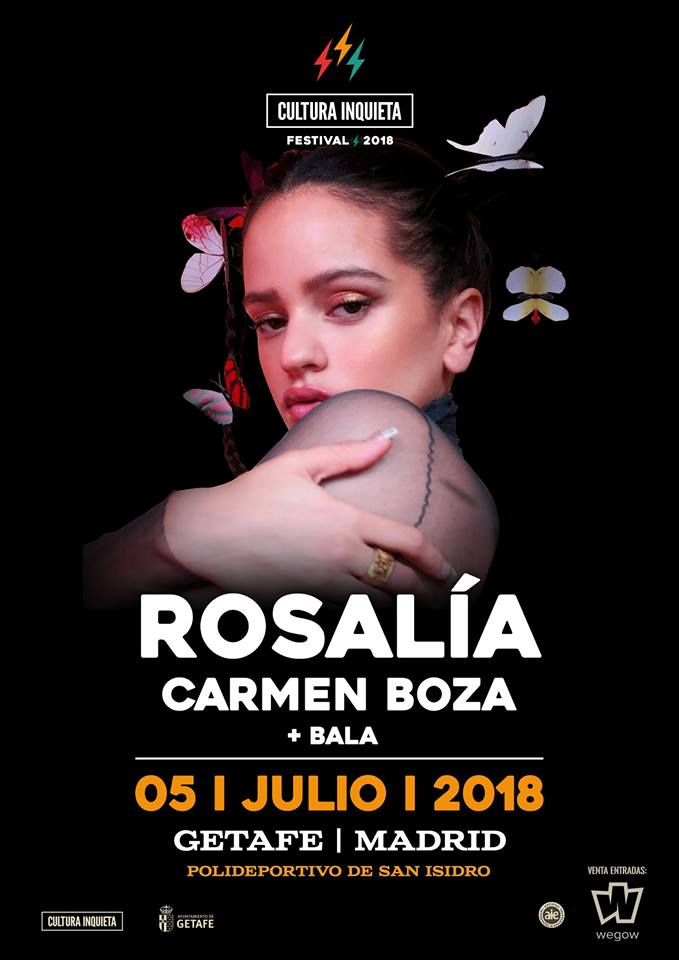 Cartel de Rosalía en el Festival Cultura Inquieta