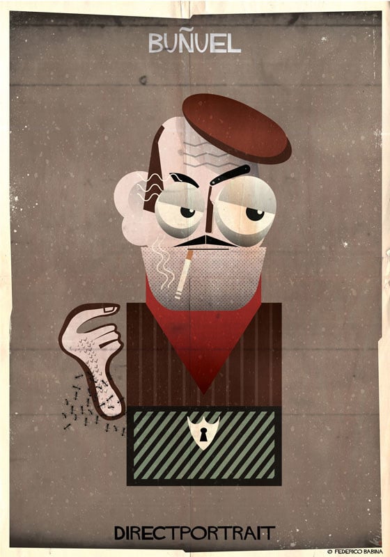 Federico Babina ilustraciones directores cine Directportrait