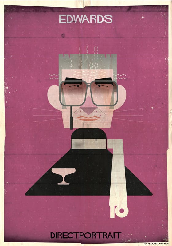 Federico Babina ilustraciones directores cine Directportrait