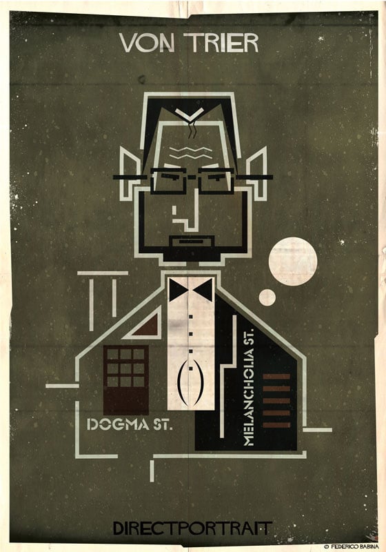 Federico Babina ilustraciones directores cine Directportrait