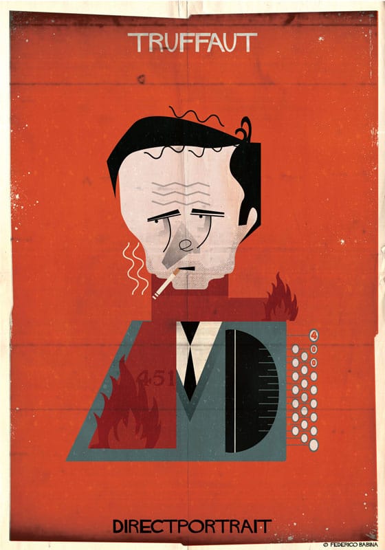 Federico Babina ilustraciones directores cine Directportrait