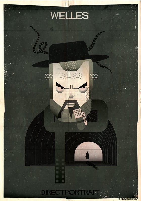 Federico Babina ilustraciones directores cine Directportrait