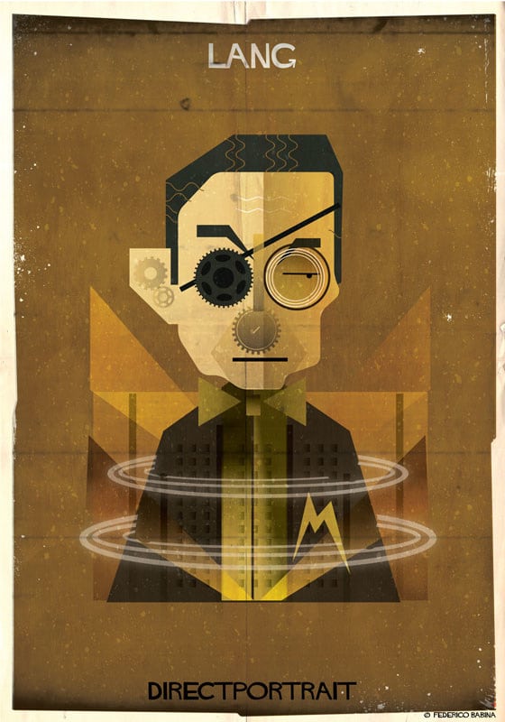 Federico Babina ilustraciones directores cine Directportrait