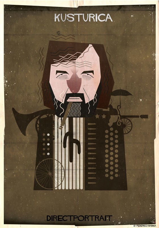 Federico Babina ilustraciones directores cine Directportrait