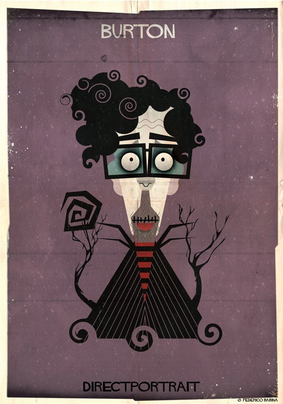 Federico Babina ilustraciones directores cine Directportrait