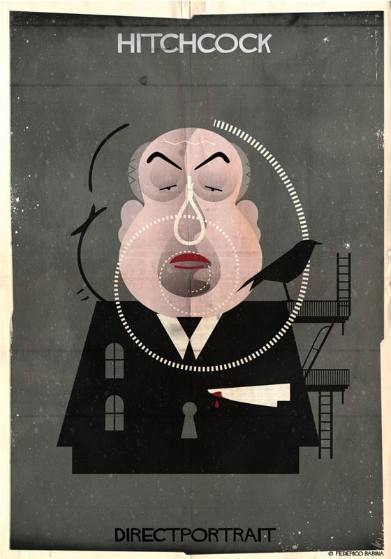 Federico Babina ilustraciones directores cine Directportrait