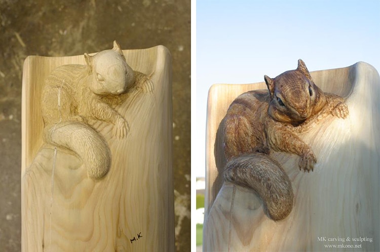 Mori Kono animales esculturas madera 11