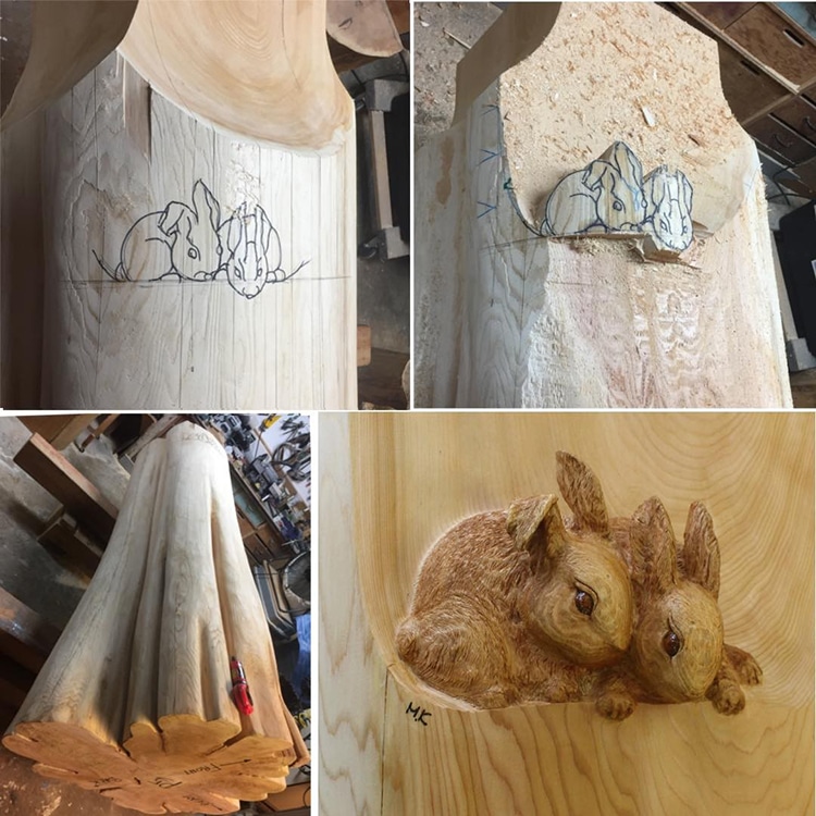 Mori Kono animales esculturas madera 12