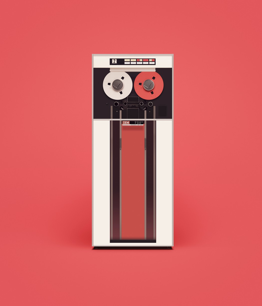 Fotografía de ordenadores antiguos IBM 729