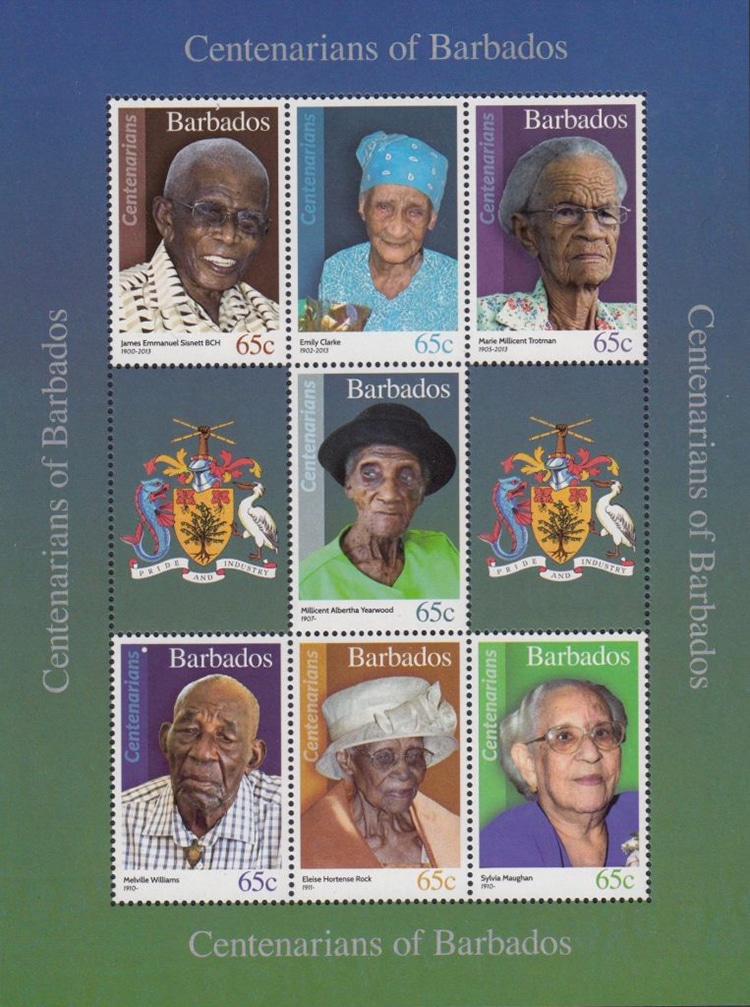 sellos Barbados centenarios