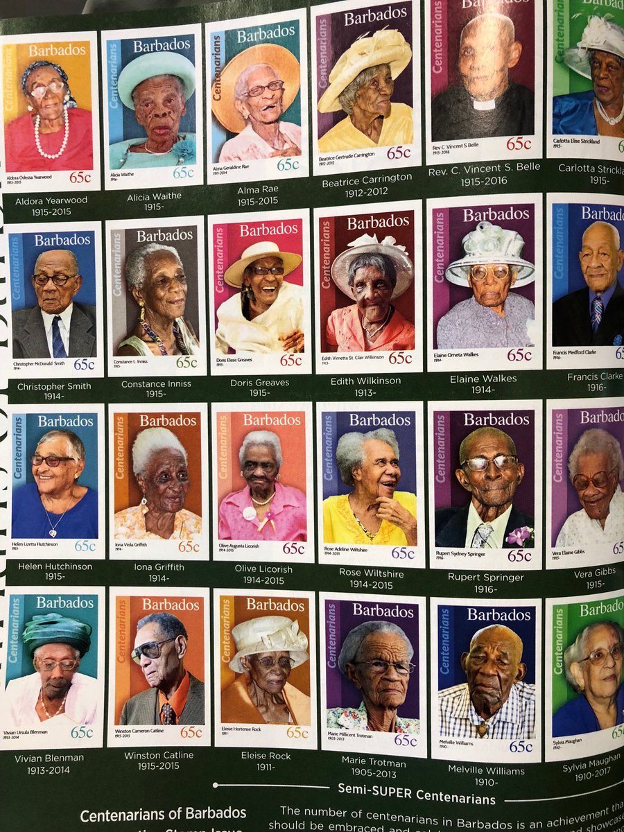 sellos Barbados centenarios 2