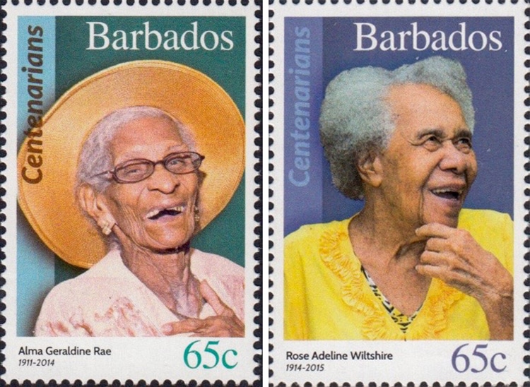sellos Barbados centenarios 4