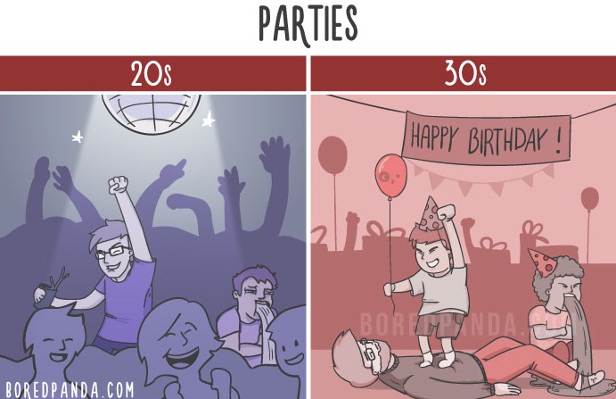 Bored Panda 16 ilustraciones humor viñetas diferenciaentrelos20ylos30.jpg.png