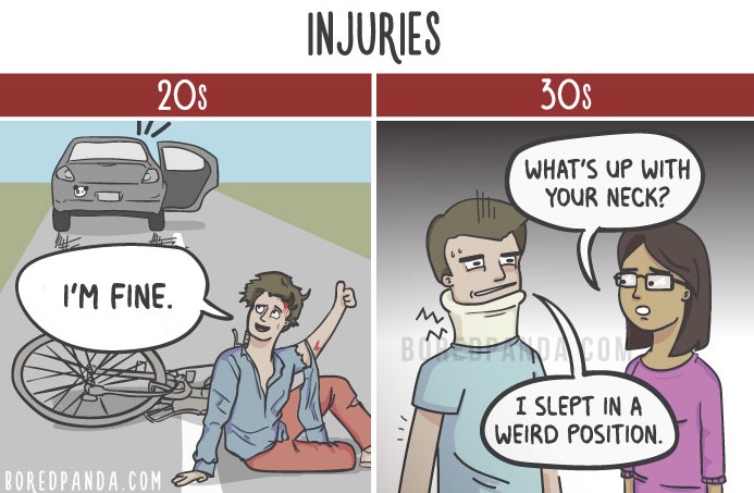 Bored Panda 1 ilustraciones humor viñetas diferenciaentrelos20ylos30