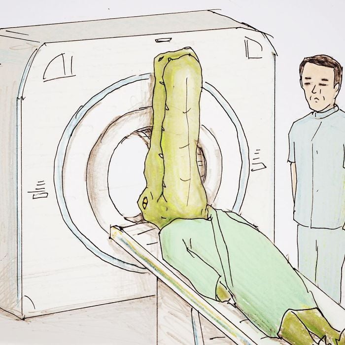 Keigo 11 cocodrilo viñetas ilustración humor dibujo