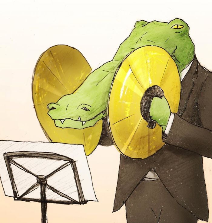 Keigo 19 cocodrilo viñetas ilustración humor dibujo