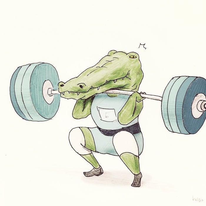 Keigo 21 cocodrilo viñetas ilustración humor dibujo