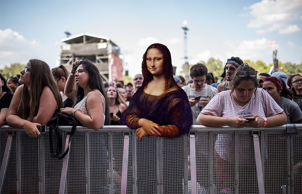 Márton Neményi 4 fotomontajes photoshop pinturasclásicas festival música arte