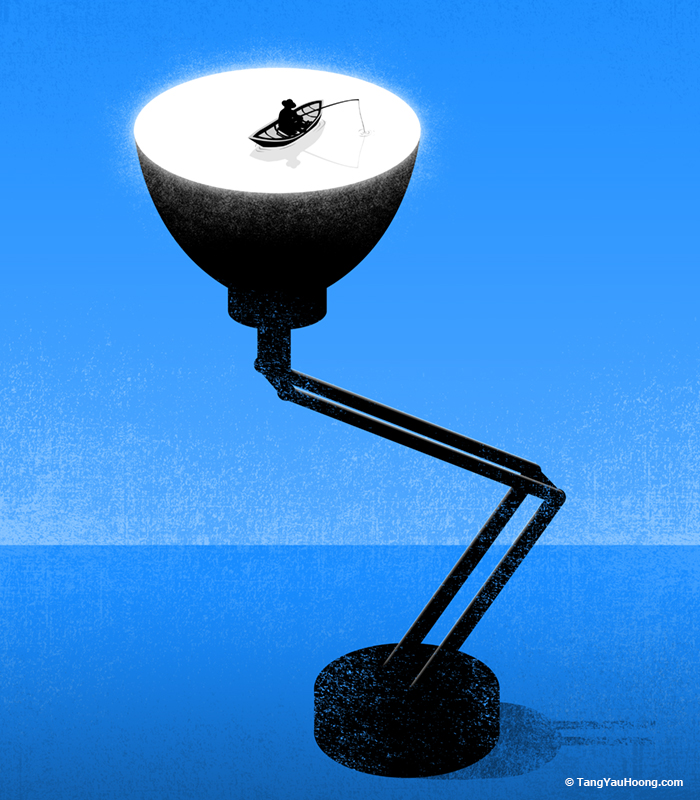 Tang Yau Hoong 12 luz dibujo surrealismo