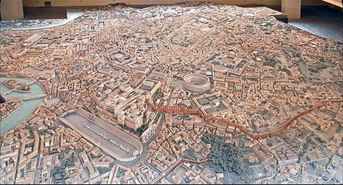 Victor Plahte Tschudi maqueta antigua Roma 01