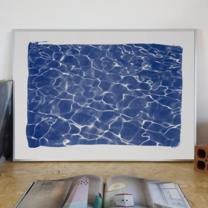 cianotipia original swimming pool water reflection edicion limitada