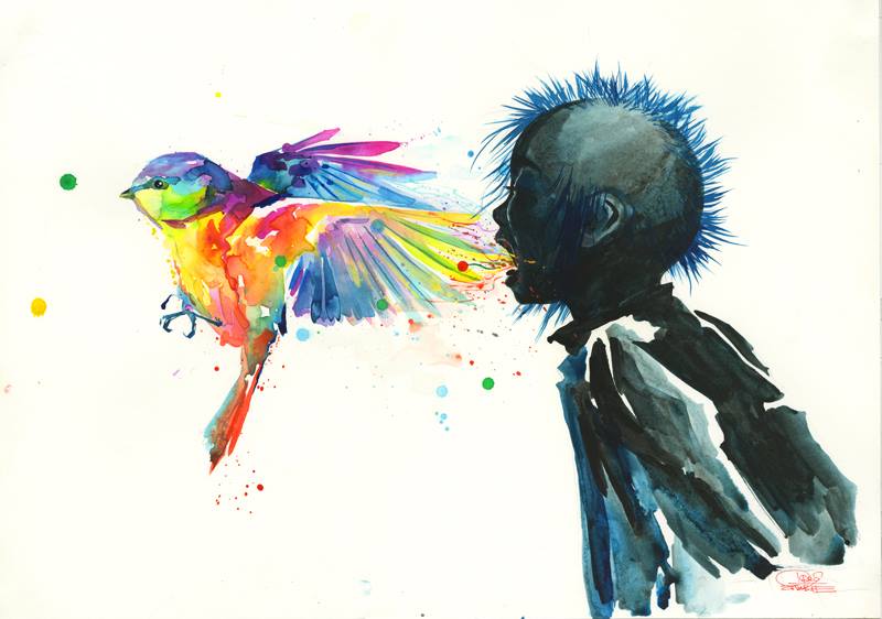 Lora Zombie 3 arte grunge ilustración artista denuncia social reivindicación pintura