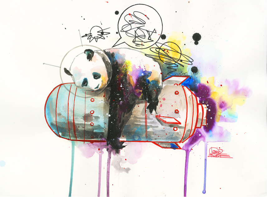 Lora Zombie 4 arte grunge ilustración artista denuncia social reivindicación pintura
