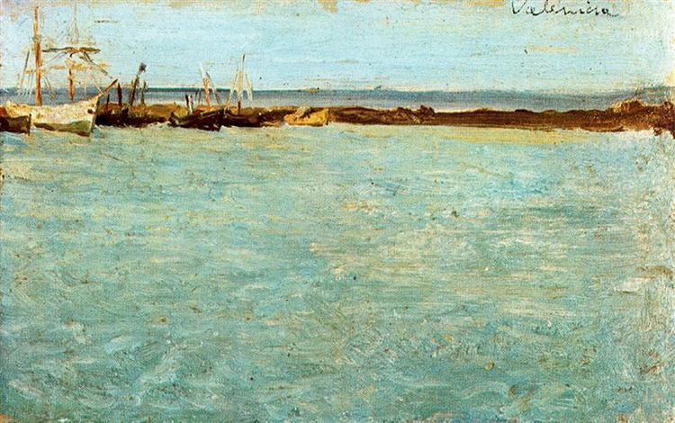 "Vista del Puerto de Valencia", 1895.