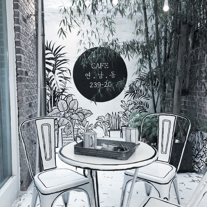 Seul WTwoWorlds Café 6 cafetería lugares hostelería cómic viajes planeta diseño