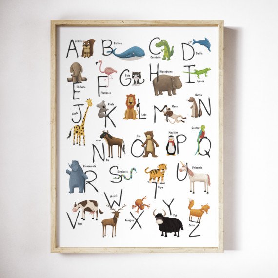 lamina alfabeto animal