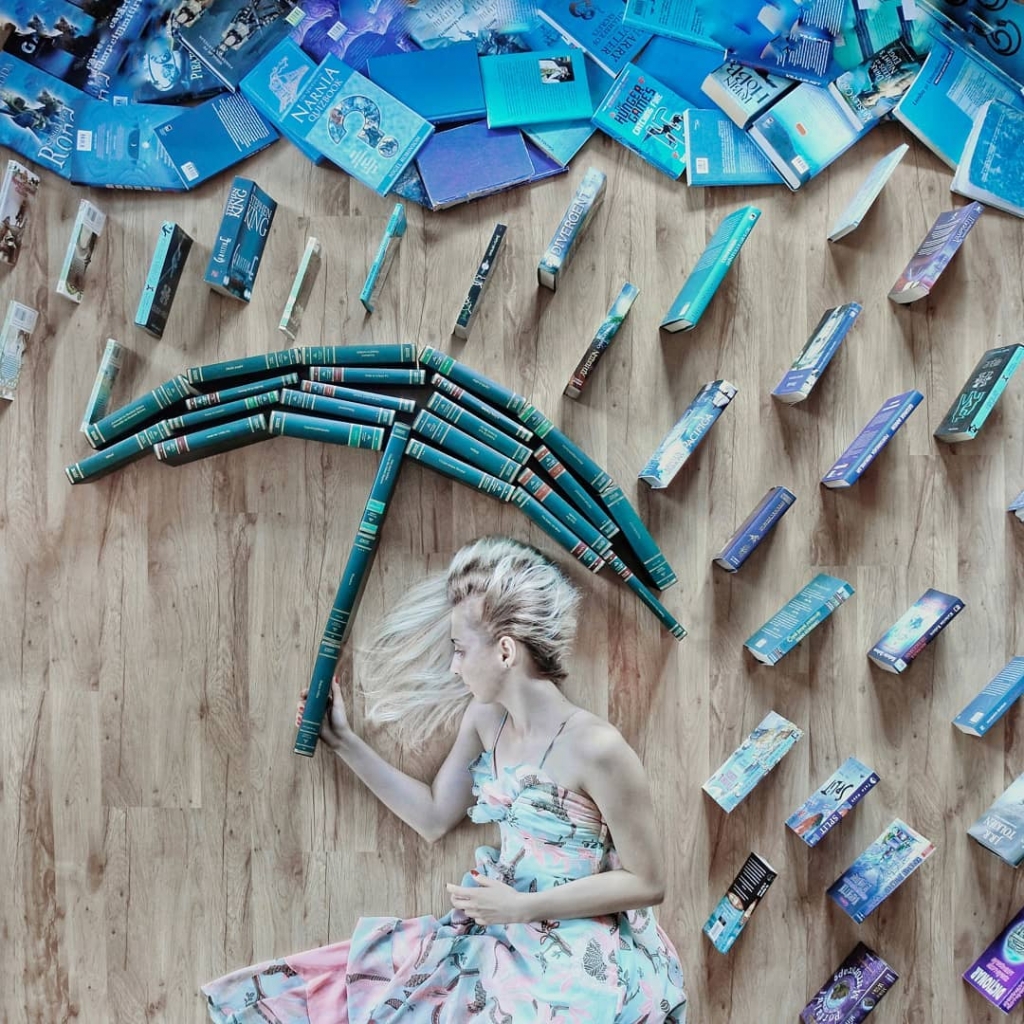 ElizabethSagan 6 bookstagrammer Instagram libros lectura artefotográfico photoshop imaginación