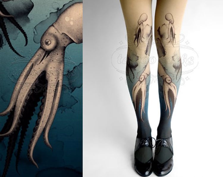 GabbyAndIdan 4 tattosocks tatuajes EfectoÓptico moda fashion medias ropa estilismo